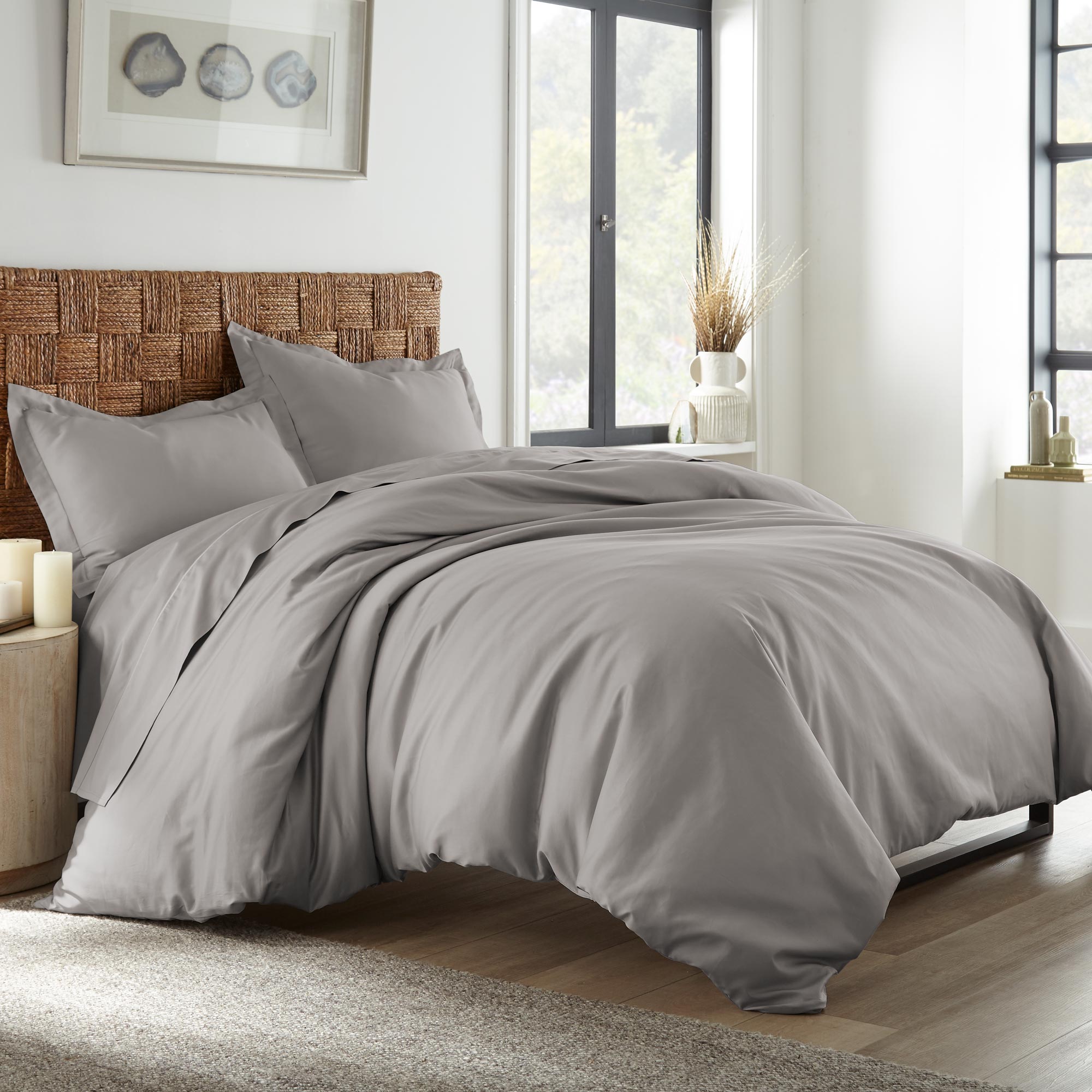 300 TC Organic Cotton Sateen Duvet Cover Set
