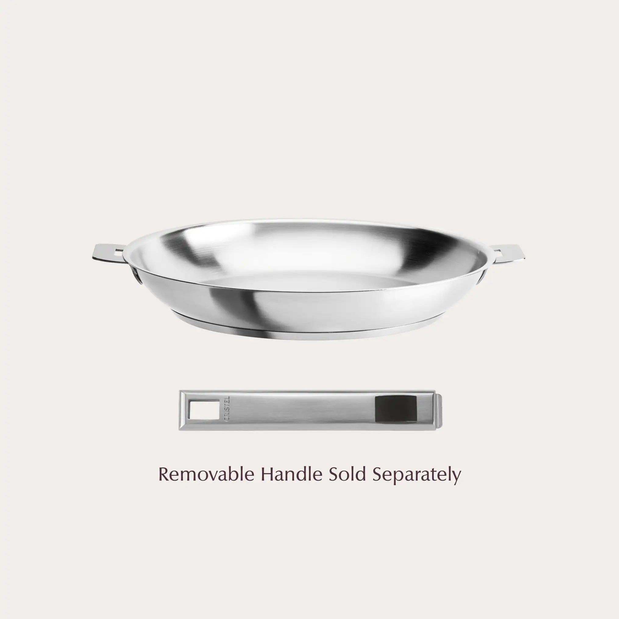 French-made stainless steel frying pan