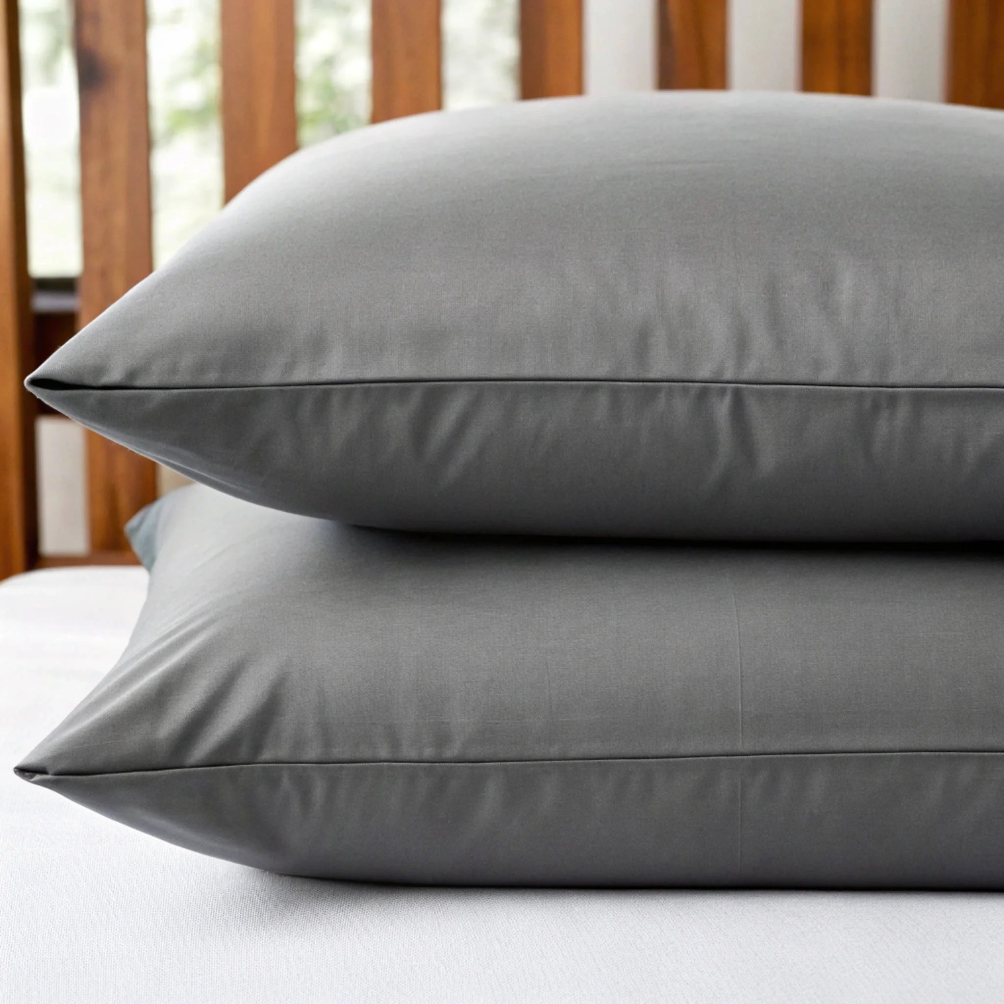 Copper-Infused Bamboo Pillowcase Pair — Cooling
