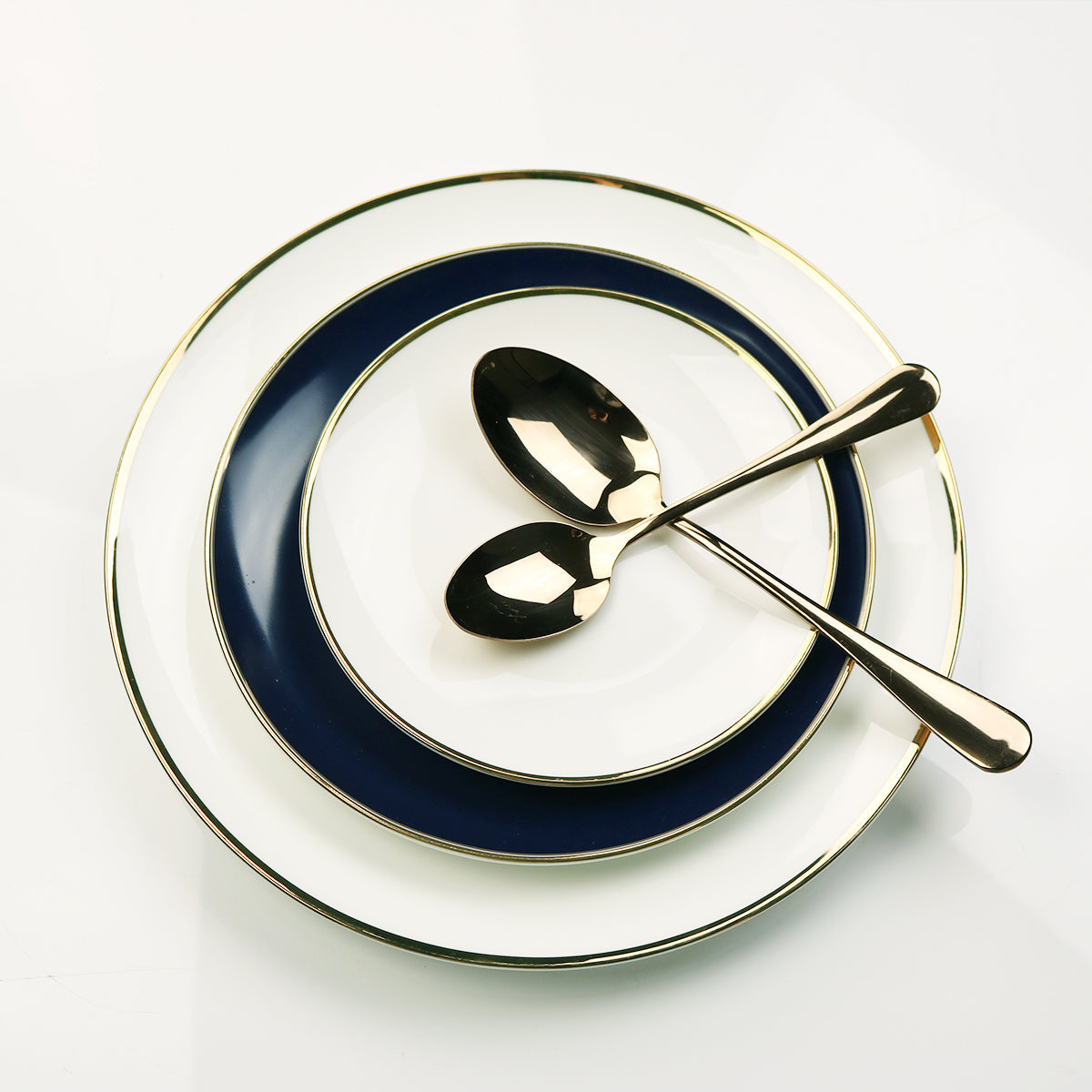 Sapphire Jewel Salad Plates — Set of 4