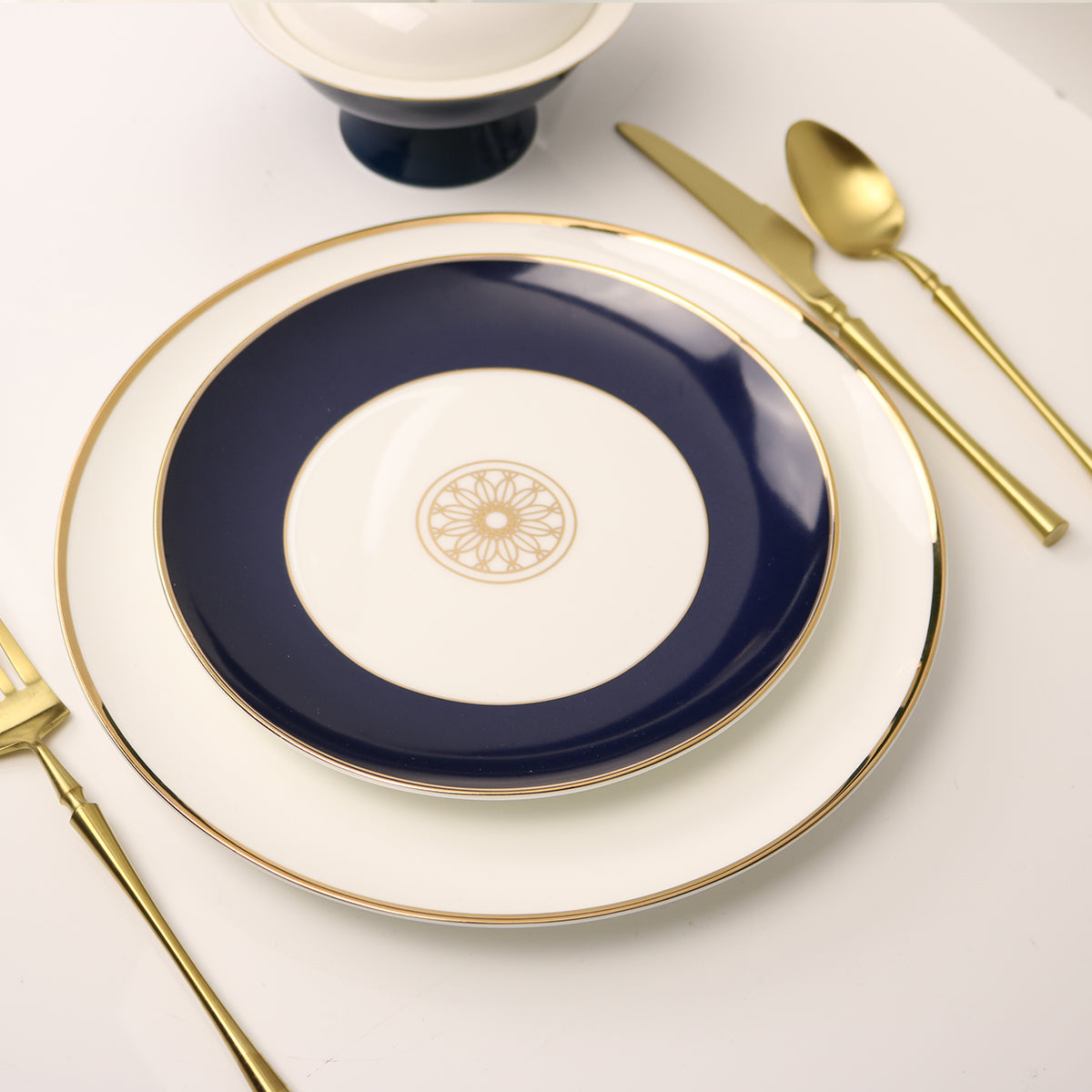 Sapphire Jewel Salad Plates — Set of 4