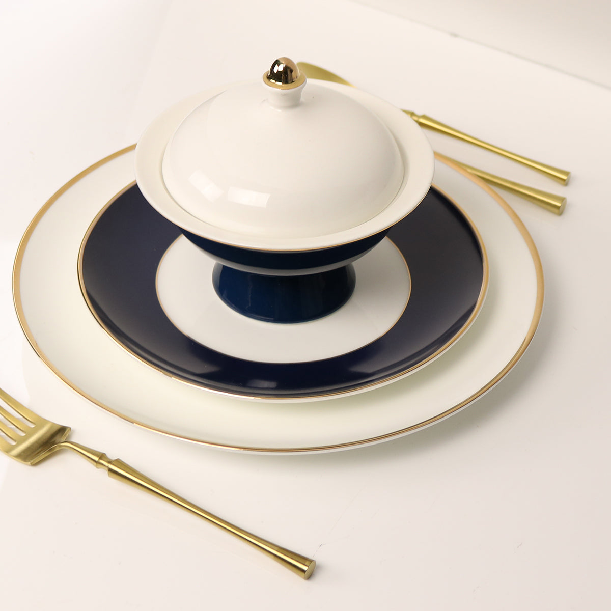 Sapphire Jewel Salad Plates — Set of 4