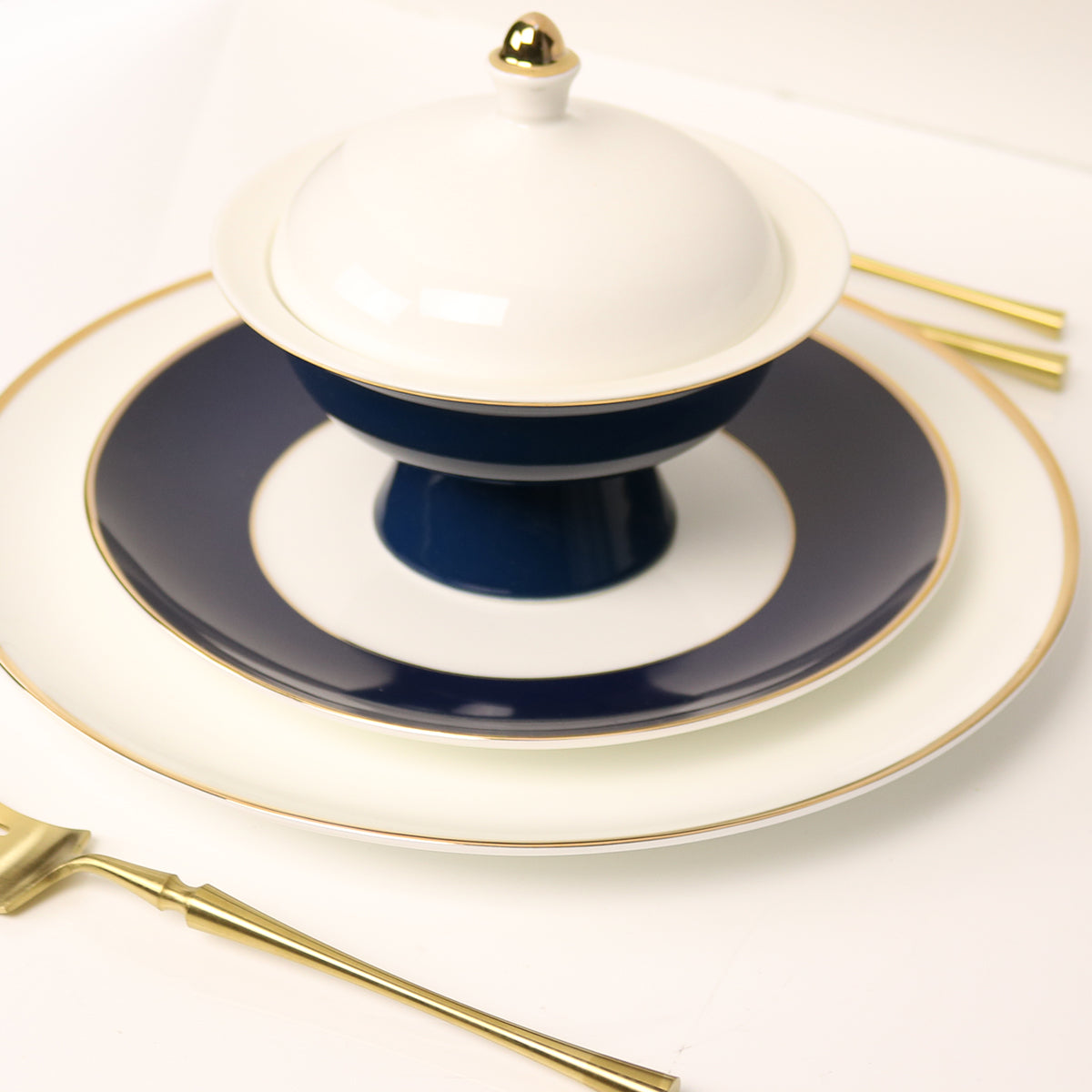 Sapphire Jewel Salad Plates — Set of 4