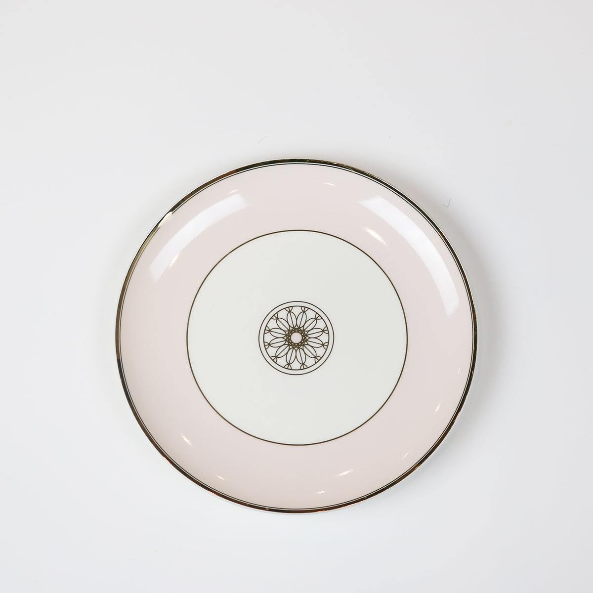Blush pink jewel salad plates, set of four