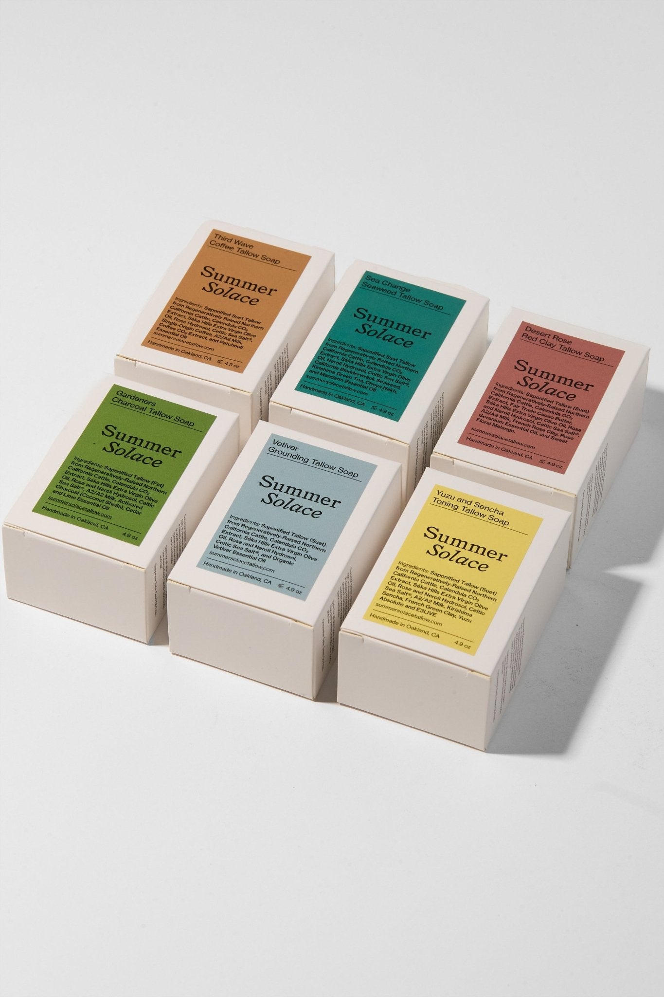 Tallow soap core collection, six bars