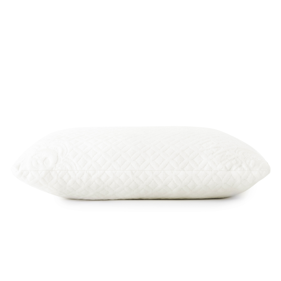 Adjustable bamboo cooling toddler pillow in a crib